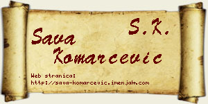 Sava Komarčević vizit kartica